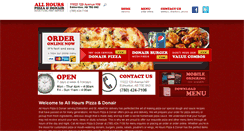 Desktop Screenshot of allhourspizza.com