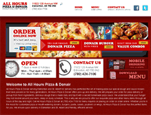 Tablet Screenshot of allhourspizza.com